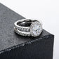 Radiant or Oval Cut Moissanite Engagement Ring Set, D Color VVS1 Clarity in 925 Sterling Silver, Elegantly Gift Packed Anniversary Promise Jewelry