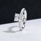 3 Carat Emerald Cut Moissanite Engagement Ring, D Color VVS1 in 18K Gold Plated 925 Silver, GRA Certified Anniversary Gift with Luxury Box