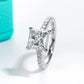 3 Carat Moissanite Bridal Set,  D Color VVS1 Round Cut in 925 Sterling Silver, Engagement Ring & Wedding Band for Women