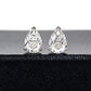 1.2 CT Pear & Snowflake Cut Moissanite Stud Earrings, 10K Gold Plated 925 Sterling Silver with GRA Certificate
