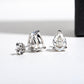 1.2 CT Pear & Snowflake Cut Moissanite Stud Earrings, 10K Gold Plated 925 Sterling Silver with GRA Certificate