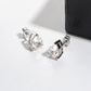 0.60 CT Pear & Snowflake Cut Moissanite Stud Earrings, 10K Gold Plated 925 Sterling Silver with GRA Certificate
