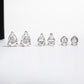 0.60 CT Pear & Snowflake Cut Moissanite Stud Earrings, 10K Gold Plated 925 Sterling Silver with GRA Certificate