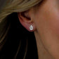 0.60 CT Pear & Snowflake Cut Moissanite Stud Earrings, 10K Gold Plated 925 Sterling Silver with GRA Certificate