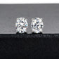 Oval Cut Moissanite Stud Earrings, 1 CT D Color VVS1 Clarity in 925 Sterling Silver, GRA Certified Earrings for Women