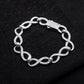 10mm Moissanite Infinity Link Bracelet, 18K Gold Plated 925 Sterling Silver, Adjustable 16cm-18cm Iced Out Unisex Jewelry with Hypoallergenic Design