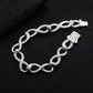 10mm Moissanite Infinity Link Bracelet, 18K Gold Plated 925 Sterling Silver, Adjustable 16cm-18cm Iced Out Unisex Jewelry with Hypoallergenic Design