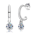 Moissanite Dangle Earring 2/4/6.56CTTW D Color VVS1 925 Sterling Silver Moissanite Drop Earring for Women Wife Her with Certificate