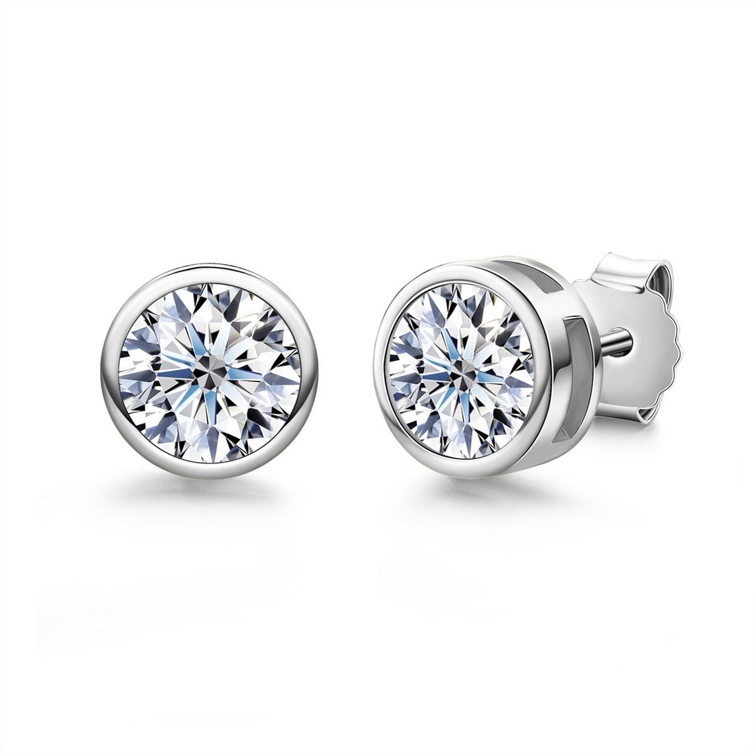 Moissanite Stud Earrings, 1 CT D Color Flawless Clarity with GRA Certificate, 925 Sterling Silver, Perfect Wedding & Anniversary Gifts for Her