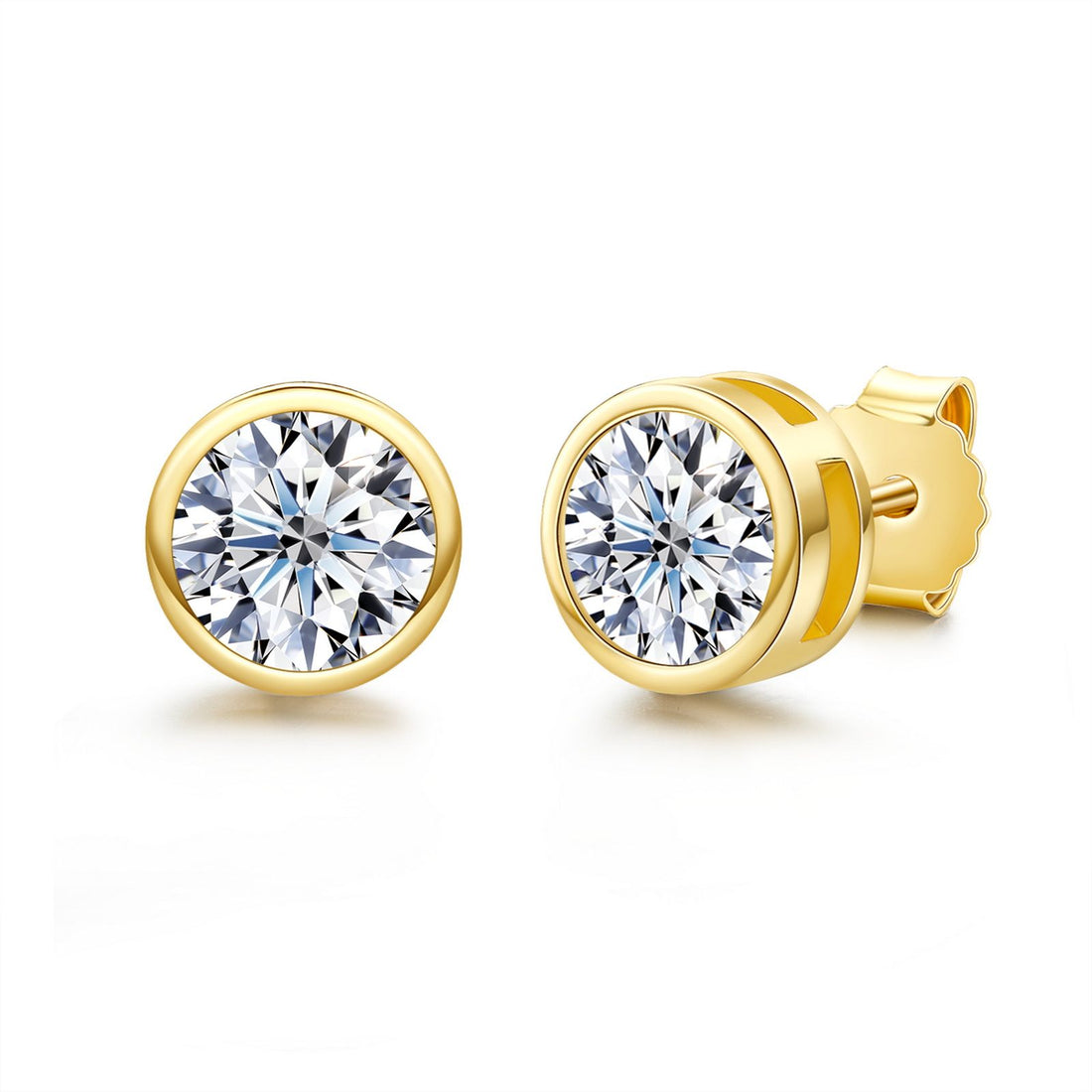 Moissanite Stud Earrings, 1 CT D Color Flawless Clarity with GRA Certificate, 925 Sterling Silver, Perfect Wedding & Anniversary Gifts for Her
