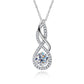 Infinity & Cross Moissanite Pendant Necklace, D Color VVS1 in 925 Sterling Silver, 40+2+3cm Adjustable Chain for Women with Certificate