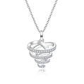 Vortex & Infinity Pendant Necklace with D Color VVS1 Moissanite, 925 Sterling Silver 40+2+3cm Adjustable Chain for Women, with Certificate