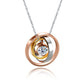 Celestial Trinity Satellite Necklace | D Color Moissanite Pendant with Orbiting Splendor, 925 Sterling Silver Adjustable Chain for Women
