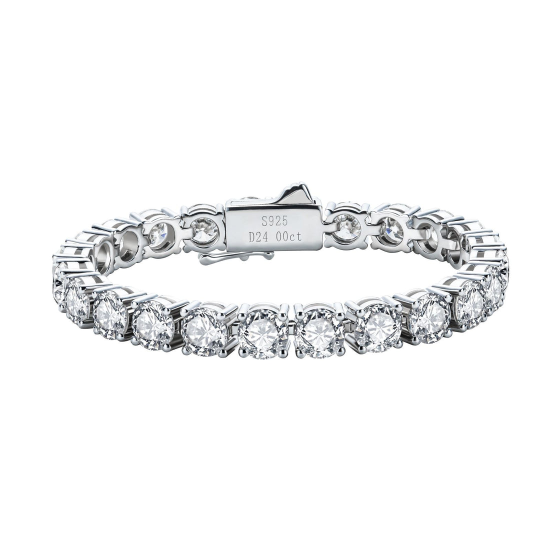 D Color VVS1 Moissanite Tennis Bracelet, 925 Sterling Silver Unisex Chain with GRA Certificate | Eternal Sparkle Collection