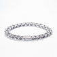 21.8-28.5 CTTW Moissanite Cuban Link Bracelet, D Color VVS1 Round Cut in 925 Sterling Silver, Iced Out Hip Hop Jewelry for Men & Women