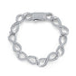 10mm Moissanite Infinity Link Bracelet, 18K Gold Plated 925 Sterling Silver, Adjustable 16cm-18cm Iced Out Unisex Jewelry with Hypoallergenic Design