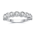 Moissanite Eternity Wedding Band,9 Stone Full Eternity Options  Round Cut, D Color VVS1 Clarity 925 Sterling Silver, Certified Women's Ring
