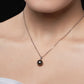 9-12mm AAAA Tahitian Black Pearl Pendant Necklace, 18K White Gold Plated over Sterling Silver with 40+2+3mm Adjustable Chain, Luxury Jewelry Gift for Women & Wife